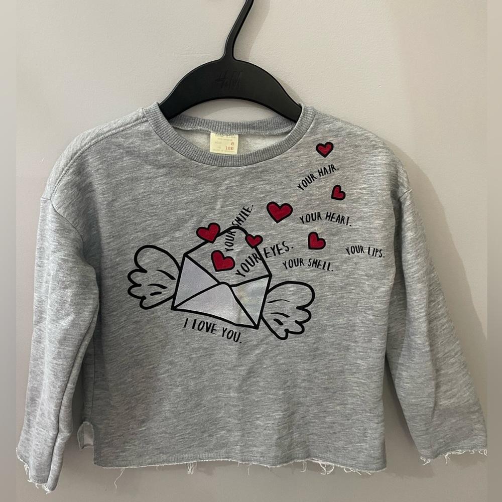 Zara Girls Valentines Themed Sweater